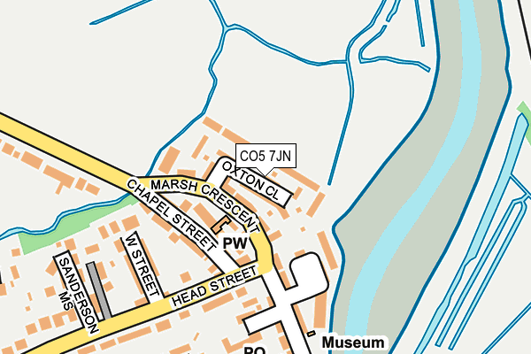 CO5 7JN map - OS OpenMap – Local (Ordnance Survey)