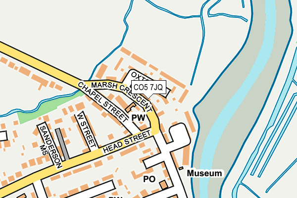 CO5 7JQ map - OS OpenMap – Local (Ordnance Survey)