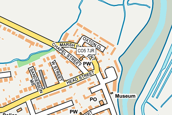 CO5 7JR map - OS OpenMap – Local (Ordnance Survey)