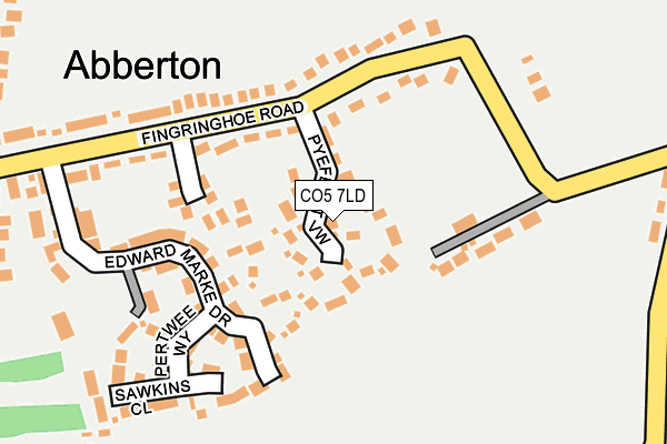 CO5 7LD map - OS OpenMap – Local (Ordnance Survey)