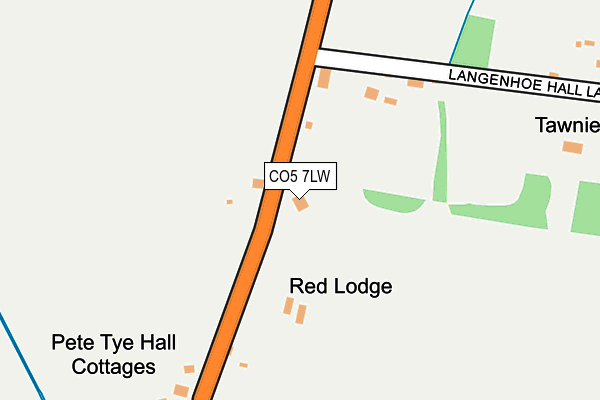 CO5 7LW map - OS OpenMap – Local (Ordnance Survey)