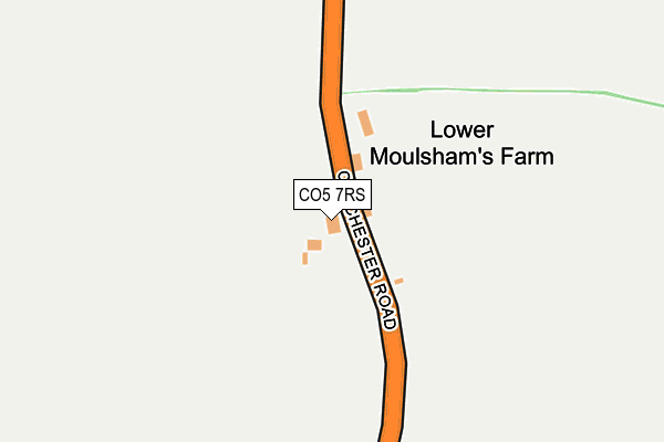 CO5 7RS map - OS OpenMap – Local (Ordnance Survey)