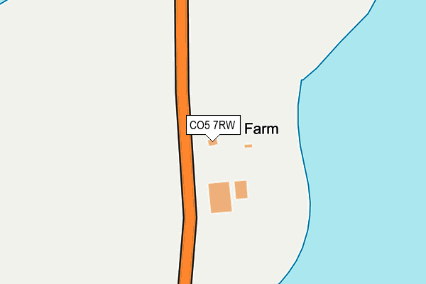 CO5 7RW map - OS OpenMap – Local (Ordnance Survey)