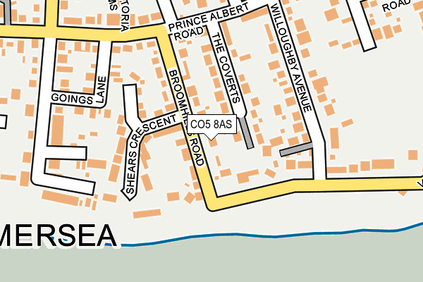 CO5 8AS map - OS OpenMap – Local (Ordnance Survey)