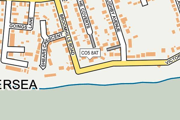 CO5 8AT map - OS OpenMap – Local (Ordnance Survey)