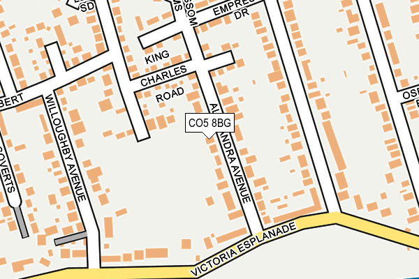 CO5 8BG map - OS OpenMap – Local (Ordnance Survey)