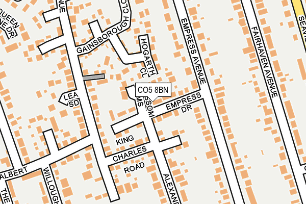 CO5 8BN map - OS OpenMap – Local (Ordnance Survey)