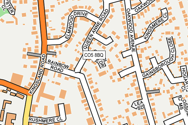 CO5 8BQ map - OS OpenMap – Local (Ordnance Survey)