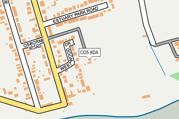 CO5 8DA map - OS OpenMap – Local (Ordnance Survey)