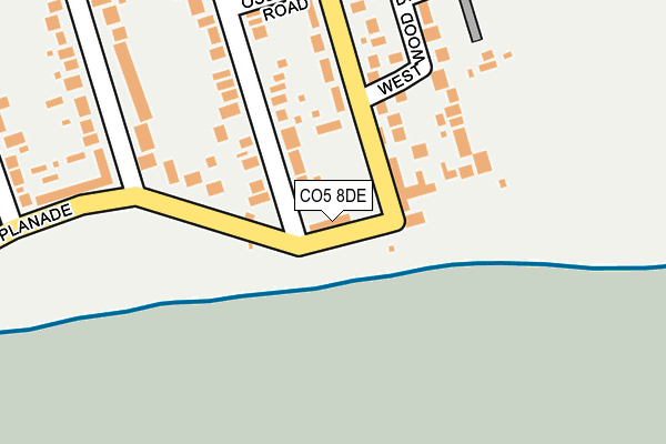 CO5 8DE map - OS OpenMap – Local (Ordnance Survey)