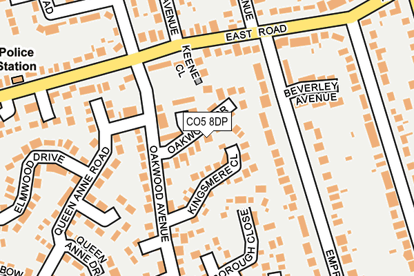 CO5 8DP map - OS OpenMap – Local (Ordnance Survey)