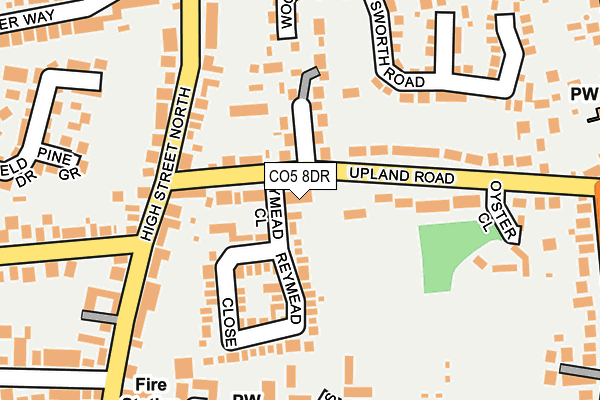 CO5 8DR map - OS OpenMap – Local (Ordnance Survey)