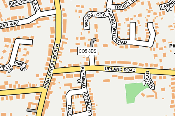 CO5 8DS map - OS OpenMap – Local (Ordnance Survey)