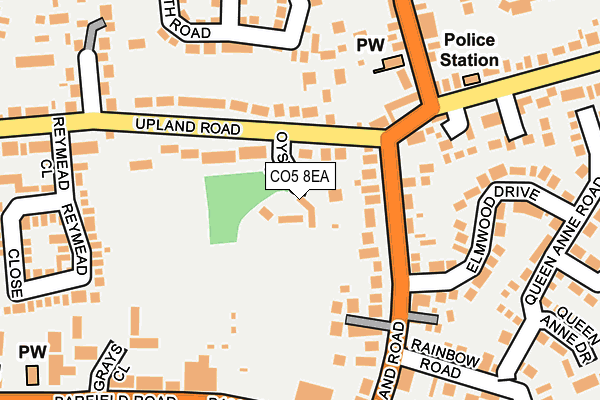 CO5 8EA map - OS OpenMap – Local (Ordnance Survey)