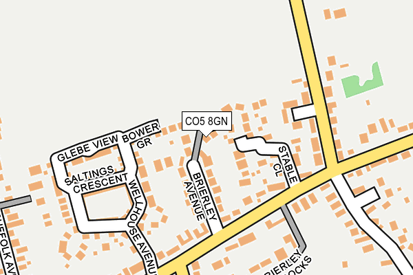 CO5 8GN map - OS OpenMap – Local (Ordnance Survey)