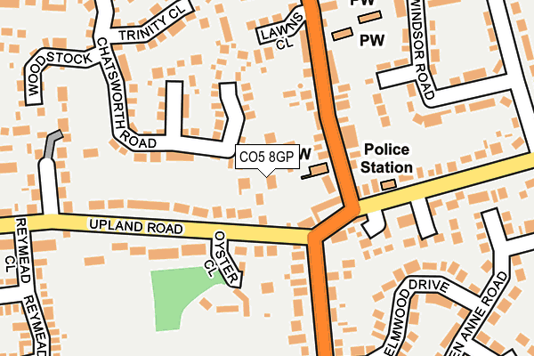 CO5 8GP map - OS OpenMap – Local (Ordnance Survey)