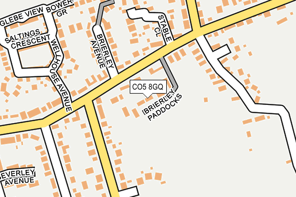 CO5 8GQ map - OS OpenMap – Local (Ordnance Survey)