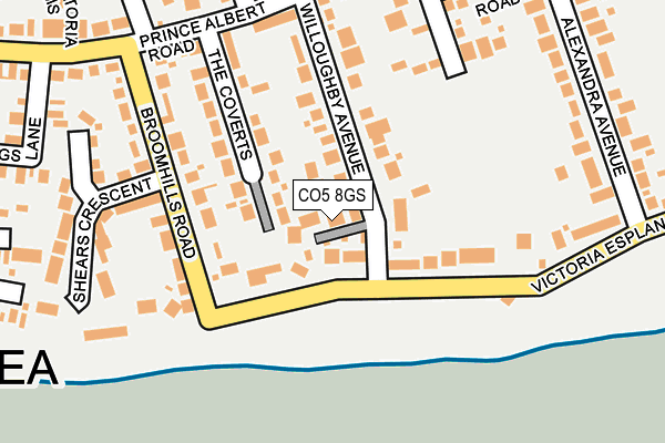 CO5 8GS map - OS OpenMap – Local (Ordnance Survey)