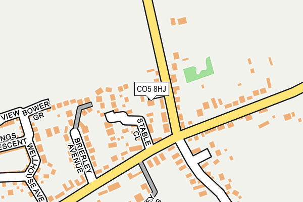 CO5 8HJ map - OS OpenMap – Local (Ordnance Survey)