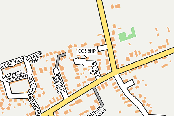 CO5 8HP map - OS OpenMap – Local (Ordnance Survey)
