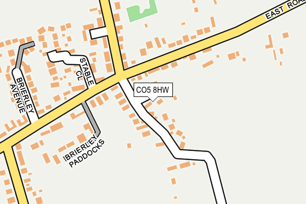 CO5 8HW map - OS OpenMap – Local (Ordnance Survey)