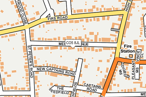Map of THE ART CAFE (WEST MERSEA) LTD at local scale