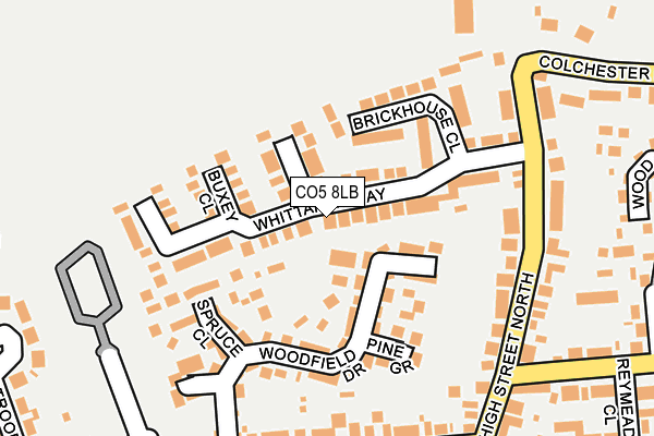 CO5 8LB map - OS OpenMap – Local (Ordnance Survey)