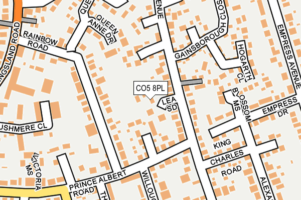 CO5 8PL map - OS OpenMap – Local (Ordnance Survey)