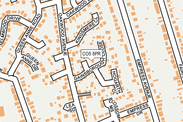 CO5 8PR map - OS OpenMap – Local (Ordnance Survey)