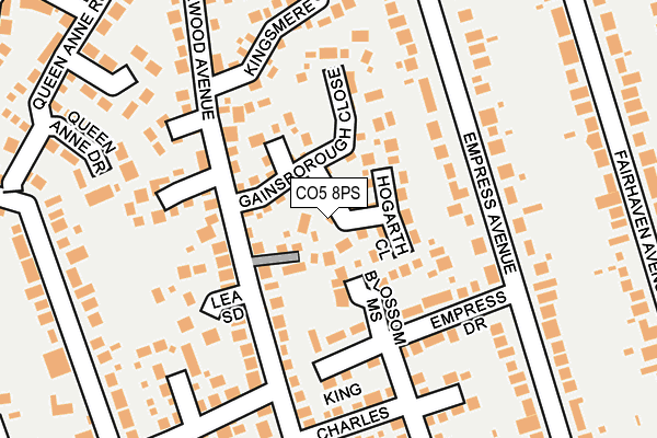 CO5 8PS map - OS OpenMap – Local (Ordnance Survey)