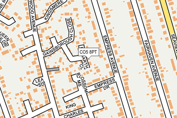 CO5 8PT map - OS OpenMap – Local (Ordnance Survey)