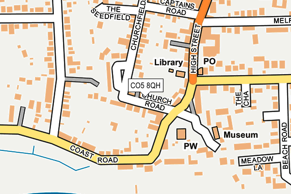 CO5 8QH map - OS OpenMap – Local (Ordnance Survey)