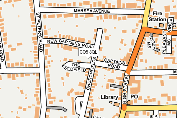 CO5 8QL map - OS OpenMap – Local (Ordnance Survey)