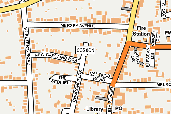 CO5 8QN map - OS OpenMap – Local (Ordnance Survey)