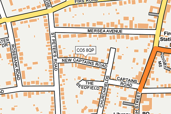 CO5 8QP map - OS OpenMap – Local (Ordnance Survey)