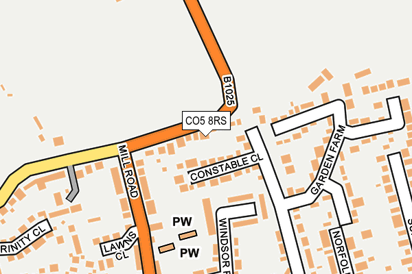 CO5 8RS map - OS OpenMap – Local (Ordnance Survey)