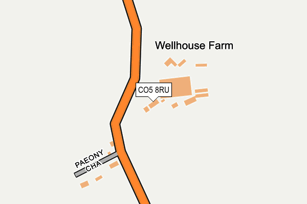CO5 8RU map - OS OpenMap – Local (Ordnance Survey)