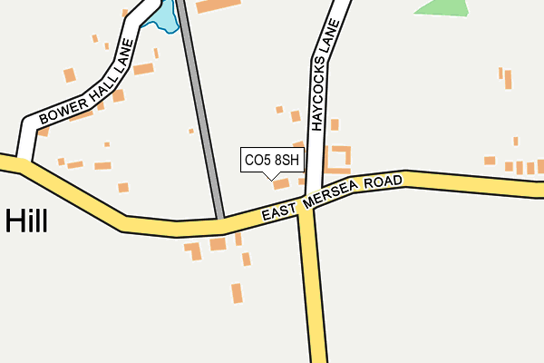 CO5 8SH map - OS OpenMap – Local (Ordnance Survey)