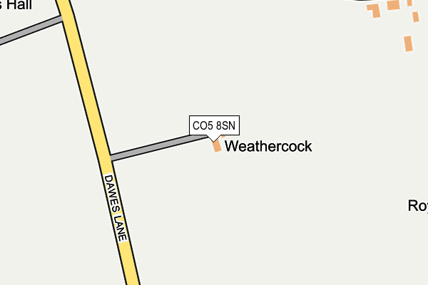 CO5 8SN map - OS OpenMap – Local (Ordnance Survey)