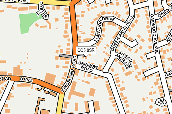 CO5 8SR map - OS OpenMap – Local (Ordnance Survey)