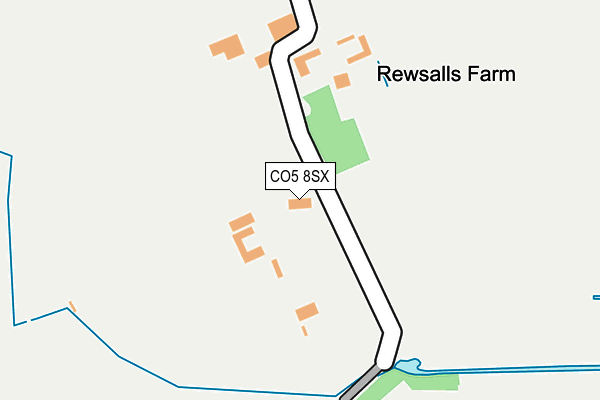 CO5 8SX map - OS OpenMap – Local (Ordnance Survey)