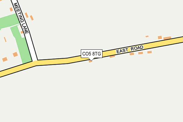 CO5 8TG map - OS OpenMap – Local (Ordnance Survey)