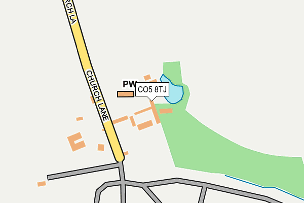 CO5 8TJ map - OS OpenMap – Local (Ordnance Survey)