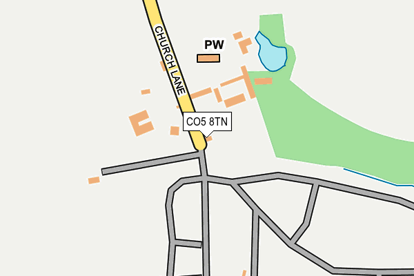 CO5 8TN map - OS OpenMap – Local (Ordnance Survey)