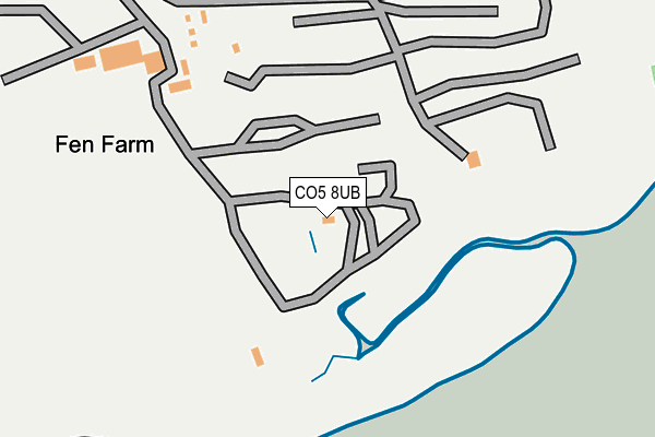 CO5 8UB map - OS OpenMap – Local (Ordnance Survey)