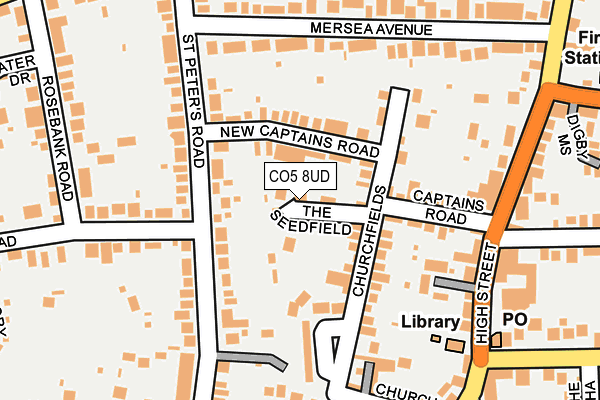 CO5 8UD map - OS OpenMap – Local (Ordnance Survey)