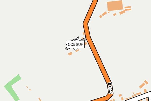CO5 8UF map - OS OpenMap – Local (Ordnance Survey)