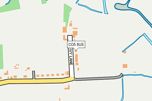 CO5 8US map - OS OpenMap – Local (Ordnance Survey)