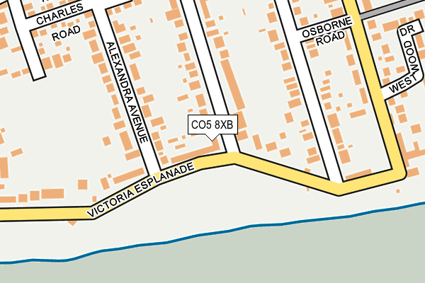 CO5 8XB map - OS OpenMap – Local (Ordnance Survey)