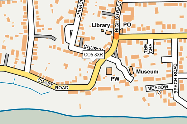CO5 8XR map - OS OpenMap – Local (Ordnance Survey)